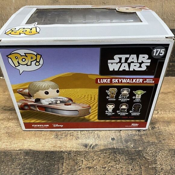 Funko Pop! Star Wars Luke Skywalker with Speeder #175 SMUGGLERS BOUNTY EXCLUSIVE - Picture 2 of 4